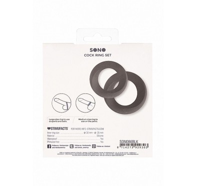 NO. 86 - Cock Ring Set - Black